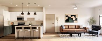 Kitchen and living room